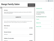 Tablet Screenshot of bangzfamilysalon.com